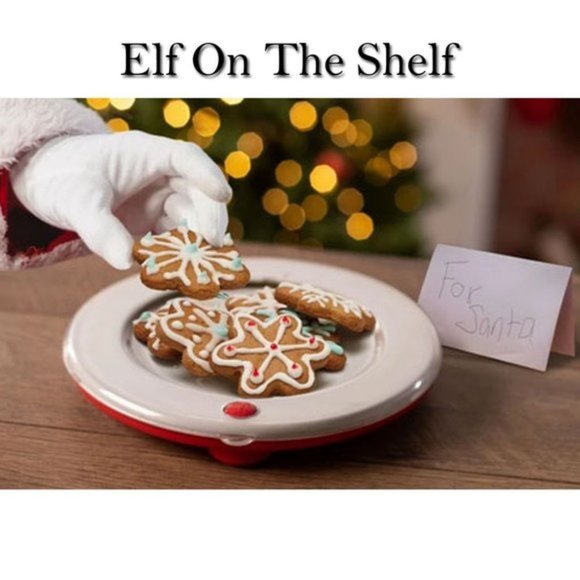 Elf on the Shelf Enchanted Christmas Santa Cookie Plate NIB - Picture 1 of 9